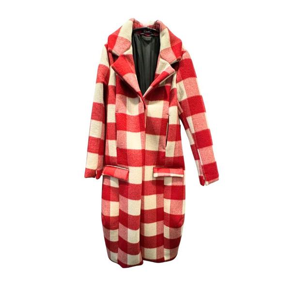 RUNDHOLZ Jackets & Blazers - NEW RUNDHOLZ women grand gingham wool coat in sunset check